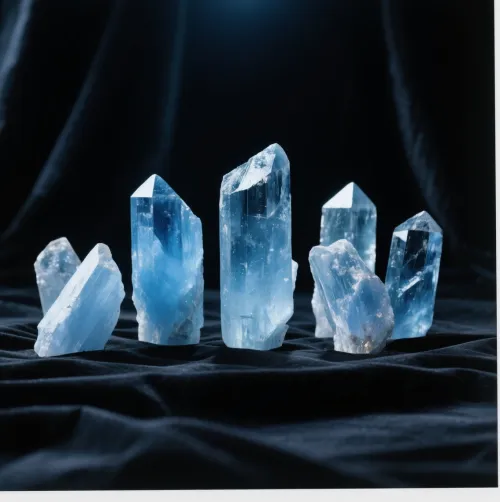 Close-up of polished kyanite gemstone showing vitreous luster