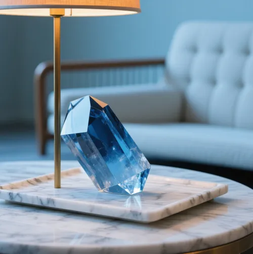 Geologist examining kyanite-bearing rock formations